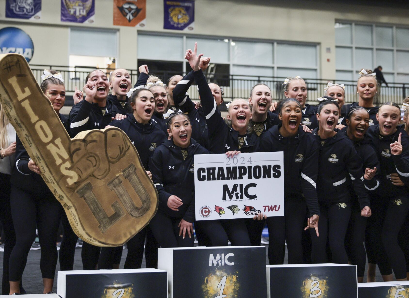 Lindenwood gymnasts stick it one last time
